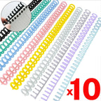 10/1Pcs 30Holes Detachable Buckle Loose-leaf Paper Book Circle Ring Scrapbook Album Binder Spiral A4 A5 B5 Notebook Binding Clip