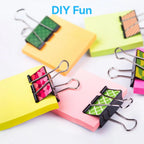 10-50PCS Foldback Clips Multi-Purpose Paper Clips Metal Binder Clip Office Clip Black 15mm for Paperwork Office Home Kitchen