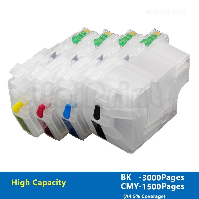 UP 1set 402XL LC402 LC402XL empty refillable Ink cartridges Compatible For Brother MFC-J5340DW J6740DW  J6540DW J6940DW