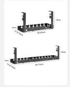 Under Table Storage Rack No Punching Metal Cable Management Tray Home Office Desk Wire Organizer Retractable Power Strip Storage