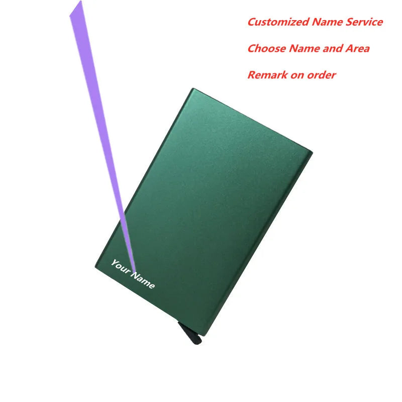 Anti-theft ID Credit Card Holder Minimalist Porte Carte Thin Aluminium carteras Pocket Case Bank Women Men Credit Card Box DIY