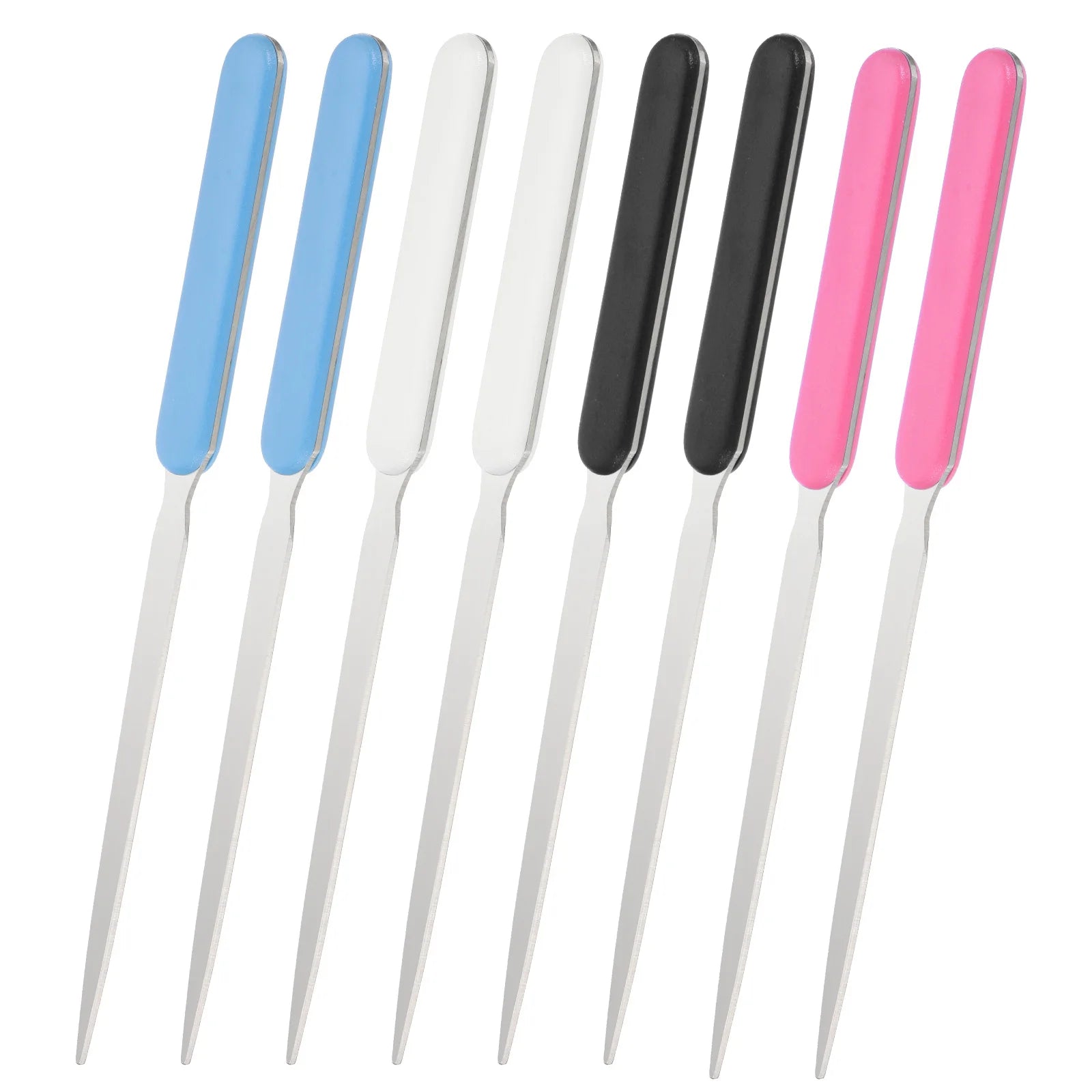 2-8Pcs Letter Opener Stainless Steel Lightweight Handle Envelope Opener Mail Opener Letter Slitter for Package Box Open 4Colors