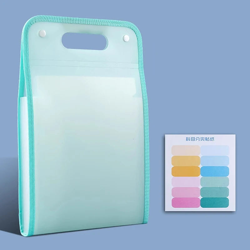 13 Pocket File Folders Portable A4 Letter Size Macaron Color Accordian Document Organizer Classroom Office Home Storage[S13]