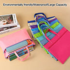 A4 File Bag Portable Zipper Oxford Cloth Waterproof 8k Sketch Drawing Art Storage Bag Canvas Bag School Office Filing Products