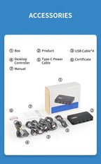 USB KVM Switch Adapter 2 Input 4 Output USB Switch KVM Switcher Printer Sharer For Computer Keyboard Mouse Sharer Controller