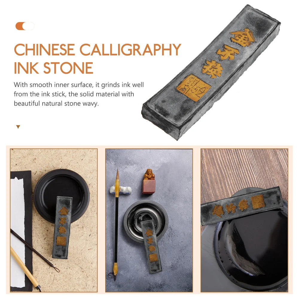 Ink Chinese Inkstone Painting Stick Stone Block Sumi Sticks Pratice Strip Accessories Grindingjapanese Natural Soot