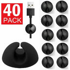 Desktop Cable Clips Portable Adhesive Cable Management Charger Wire Holder Clips Cord Organizers for Home Office Car Nightstand