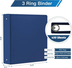 2-Inch 3-Ring Binders with 2 Interior Pockets, Heavy Duty Clear View Presentation Binder Holds 425 Sheets Letter Size, 6 Pack