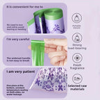 50pcs Large Capacity Lavender Drawstring Trash Bags with Handles for Kitchen, Bathroom, Bedroom & Living Room
