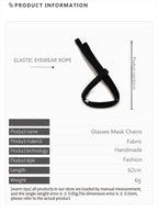 1pc Adjustable Neck Cord Glasses Straps Fits Men's And Women's Sports Sunglasses And Glasses Rope Holder Glasses Accessories