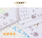 4 Pcs/Set Math Sets Metal Ruler Triangle Ruler Protractor with Box for School Student Geometry Sets