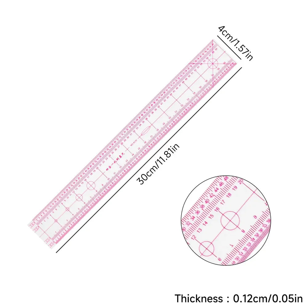 Clear Metric Flexible French Curve Ruler Practical Tailoring Template For Dressmaking Pattern Drafting DIY Sewing Projects
