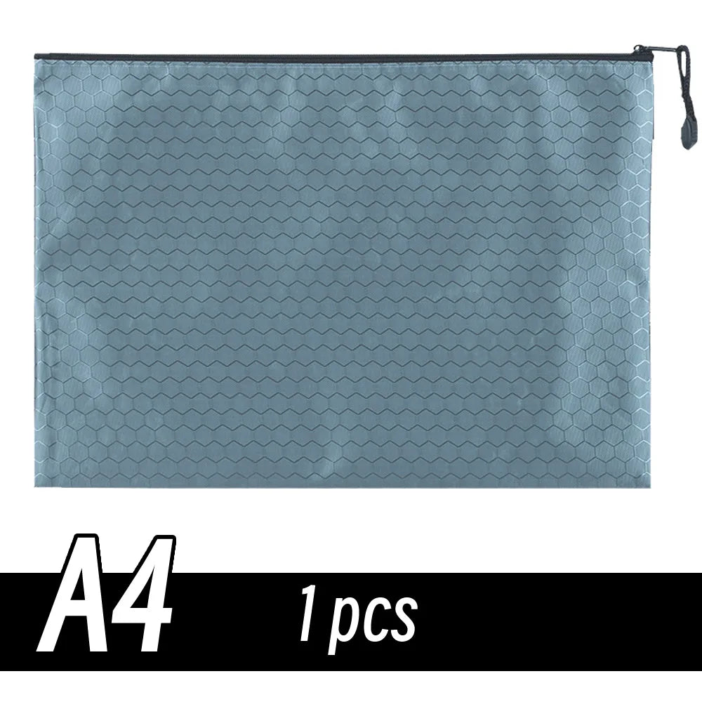A4/A6 Pencil Bag Zipper Pouch Document Puzzle Bag Waterproof Zip File Folders Pencil Case Storage Bags School Office Supplies