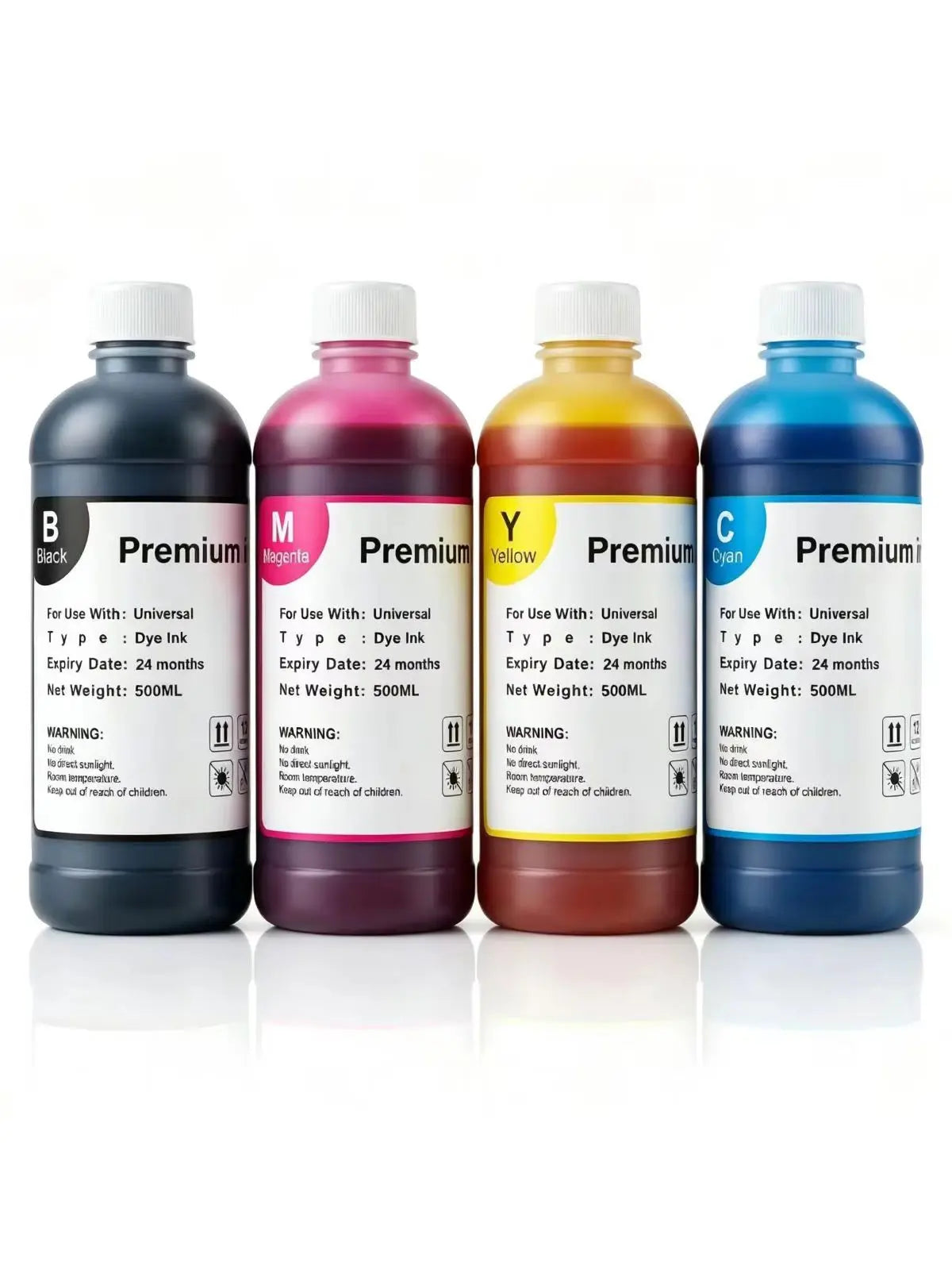 500ML Premium Universal Refill Dye Based Ink Large Capacity Use For Epson Canon HP Brother Lexmark Samsung Dell Inkjet Printer