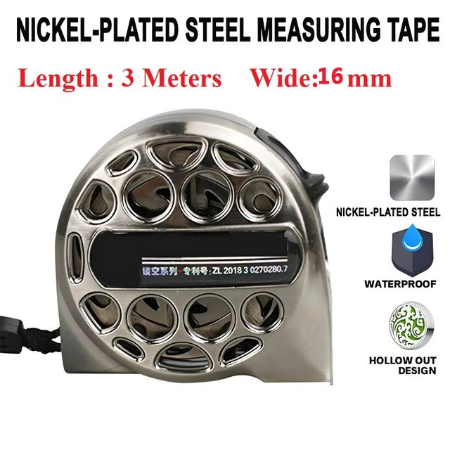 3/5/7.5M Metric Tape Measure Stainless Steel Anti-corrosion Retractable Metric Ruler Hollow Design Woodworking Measuring Tool