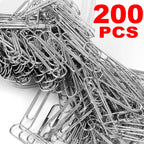 50-500PCS Stainless Steel Paper Clips Rustproof Sturdy Coated U-shaped Paperclips for Student Office School Stationery Supplies