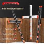 Woodworking T-Square Ruler 2 in 1 Drill Guide Hole Positioning Measuring Tool