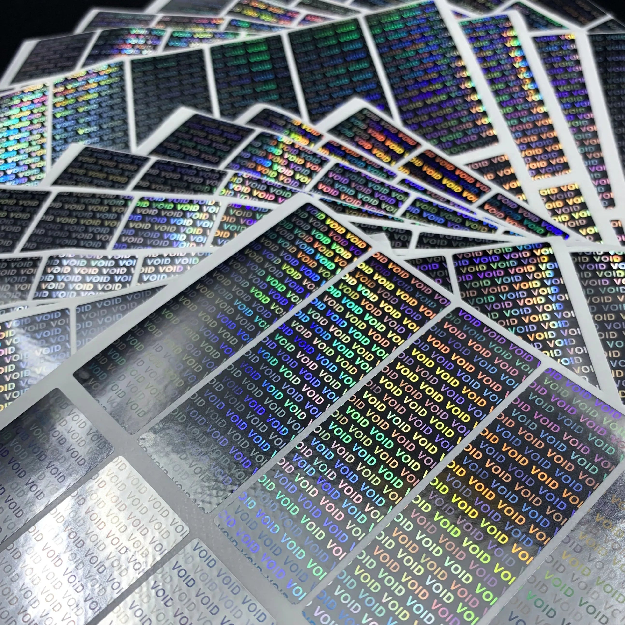 112pcs/240pcs Holographic Labels Tamper Evident Sealing Void Security Stickers for Gift Box Shipping Box Commercial Package