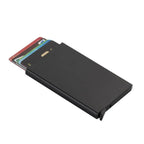 Automatic Flip Card Side Push Card Holder Sleeve Large Capacity 12 Cards Slot Metal Cards Box Men Credit Card Anti-theft Wallets