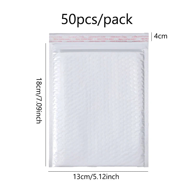 Pearlescent Bubble Mailers Padded Envelopes, Self-Adhesive Waterproof Shipping Bags with Foam Lining for Packaging and Mailing