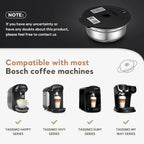 For Bosch Tassimo SUNY  HAPPY VIVY Refillable Coffee Filters Stainless Steel Coffee Capsule Pod Silicone Cover 60/180/200/220ml
