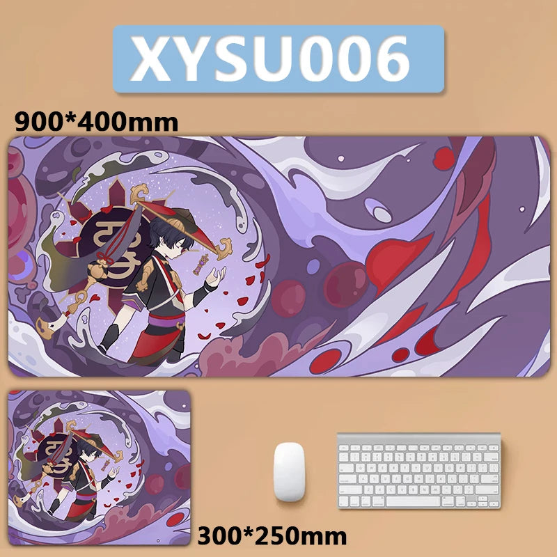 Anime Game Furina Neuvillette Mavuika Wanderer Raiden Columbina XXL Large Genshin Impact Mouse Pad Keyboard Desk Mat Mousepad