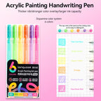Languo 90 Colors Painting Acrylic Gel Pens Large Capacity Ink Pen for Drawing Diary Diy Coloring Doodling Painting Art Supplies