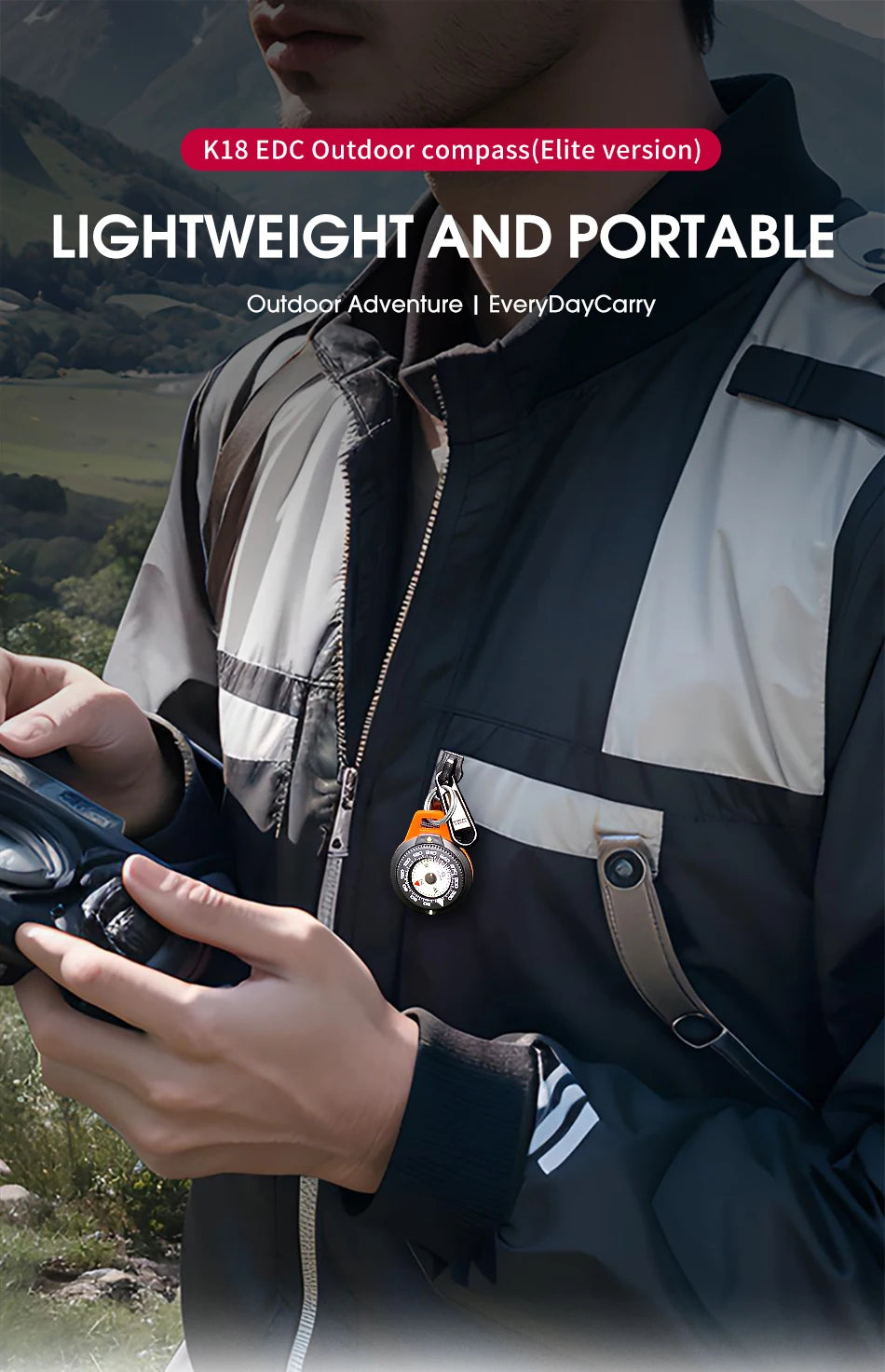 Kanpas EDC Outdoor Compass with Luminous / High Quality Compass / Outdoor Compass / Adventure Compass / K18 / K25
