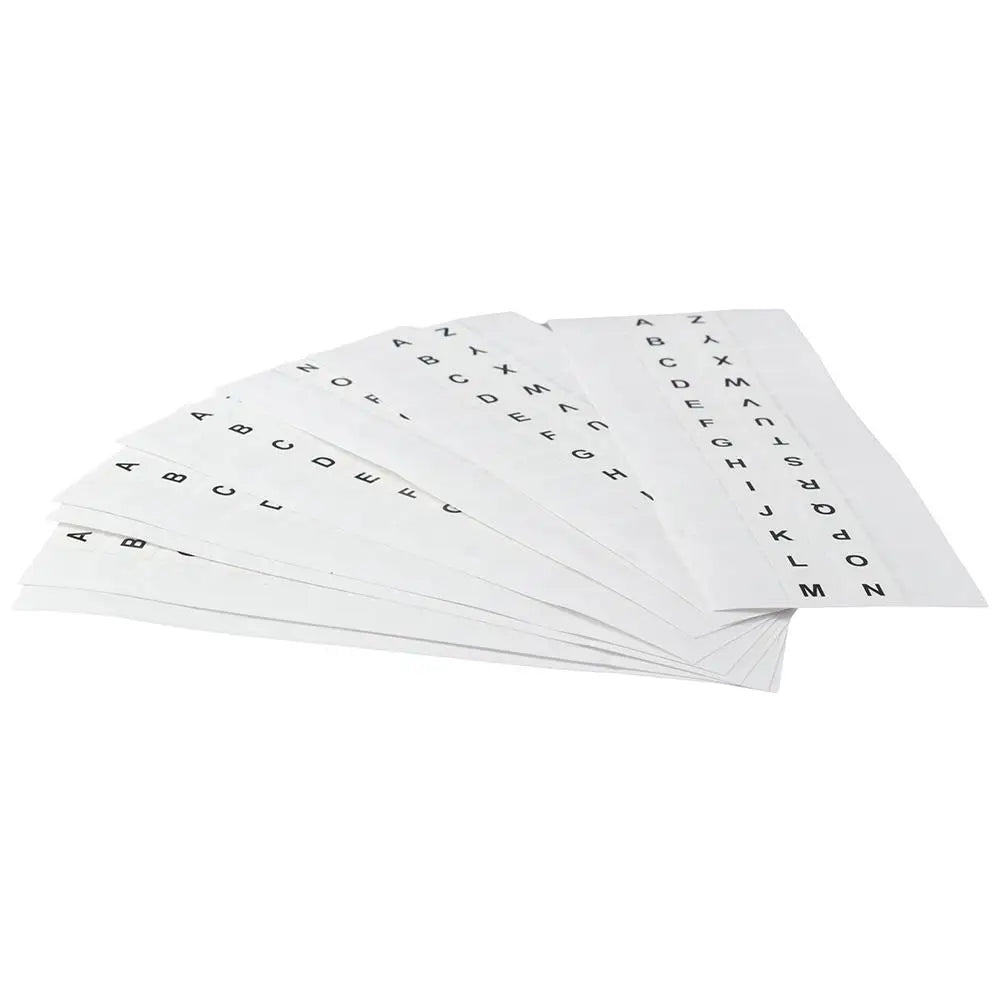208PCS A-Z Sticky Tabs, White Alphabet Index Tabs, Self-Adhesive Book Tabs for Dictionary,Notebooks,Files