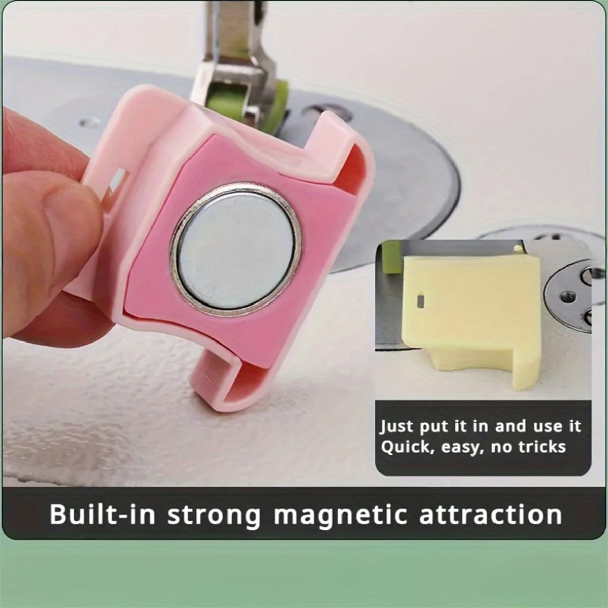 1pcs GP30 Strong Magnetic Sewing Guide Ruler, Sewing Machine Accessories, Alignment Tool, Random Color