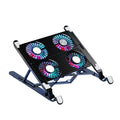 2025 Best-Selling Laptop Base Stand Cooler Portable Foldable Notebook Stand with 4 Cooling Fan for 11-17.3 Devices Anti-slip
