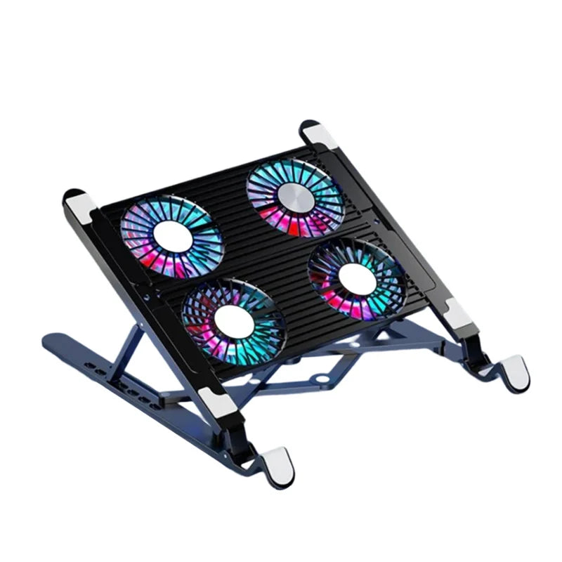 2025 Best-Selling Laptop Base Stand Cooler Portable Foldable Notebook Stand with 4 Cooling Fan for 11-17.3 Devices Anti-slip