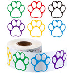 100-500Pcs Round Dog Paw Print Thank You Label Stickers Used for Shipping and Mailing Box Seal Labels Decorative Gifts Stickers