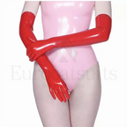 latex fetish gloves women  gummi wetlook long opera sexy glooves