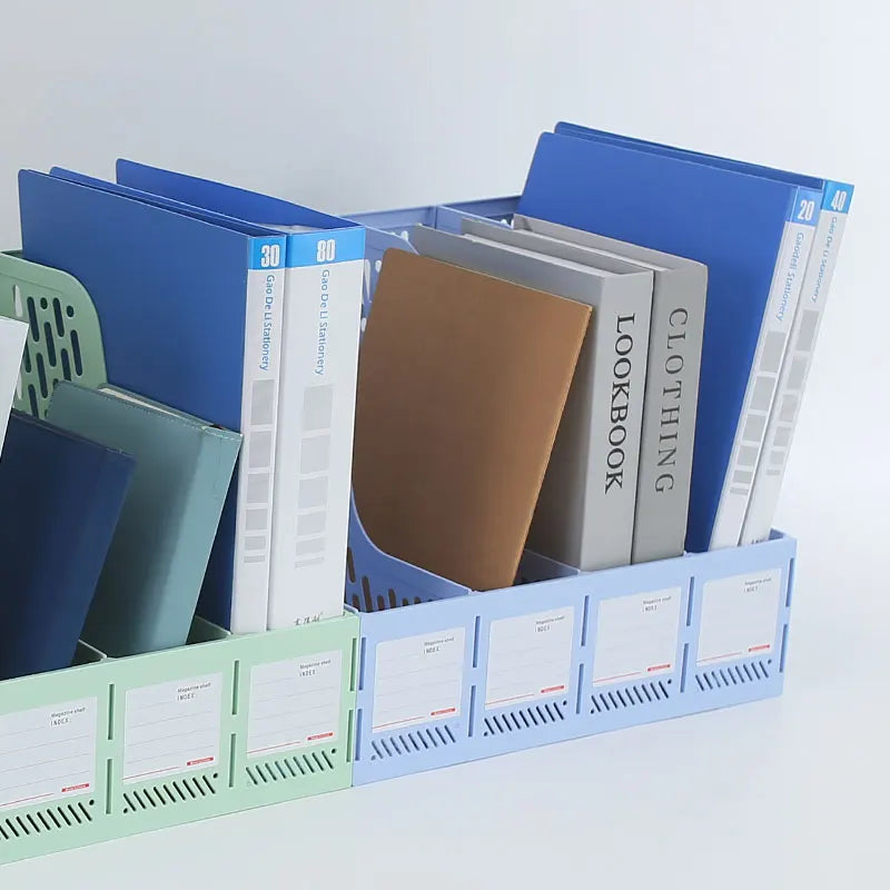 1 pcs, thickened, quadruple file bar, desktop file shelving, storage box, pen holder frame, file box, office supplies