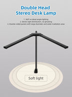 Double Head LED Desk Lamps Led Computer Monitor Light Stepless Dimmable USB Table Lamp for Office Study Reading Lighting Fixture