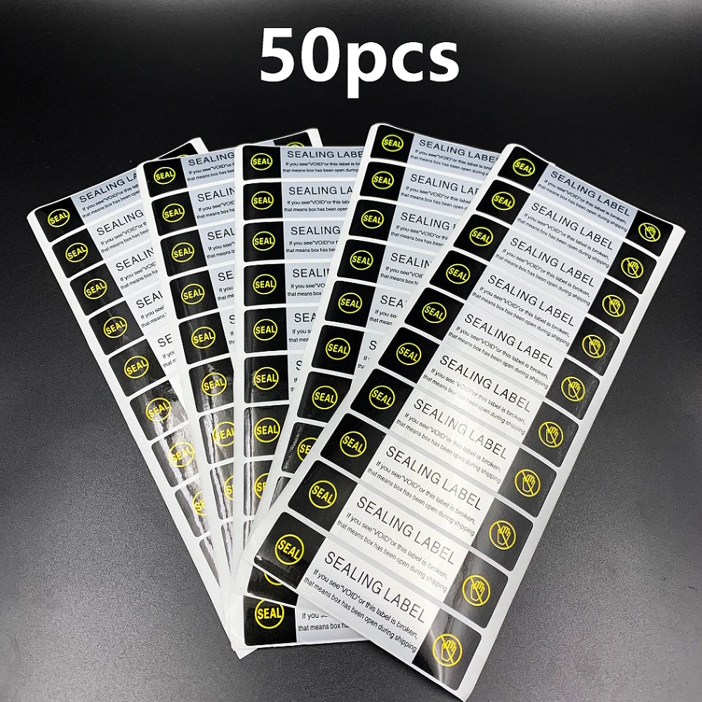 50pcs/100pcs VOID Bright Silver Shipping Sealing Label Stickers, Waterproof Tamper Proof Security Labels for Jar, Mailing Boxes