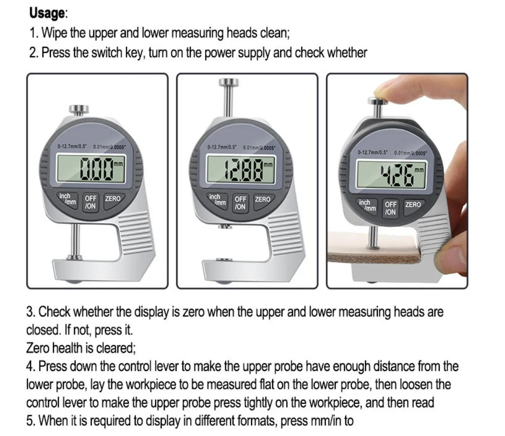 Digital Thickness Gauge Measuring Tools Electronic Meter Measure Diamond Gem pocket Gauge jewelry Micrometer Vernier caliper