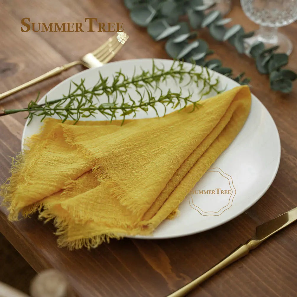 Napkin Cotton Gauze 42x42cm Retro Cheesecloth Rustic Table Decoration Muslin Tea Towel Cloth Napkins Wedding Supplies