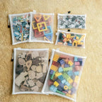 1/3/6PCS Storage Bag Mesh ZipperToy Building Block Puzzle Sub-package Children Particle Zipper Transparent Finishing Storage