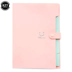 A4 Organ Folder 5 Layers Macaron Colors File Manager Storage Simple Folder for Student School and Office Stationery Supplies