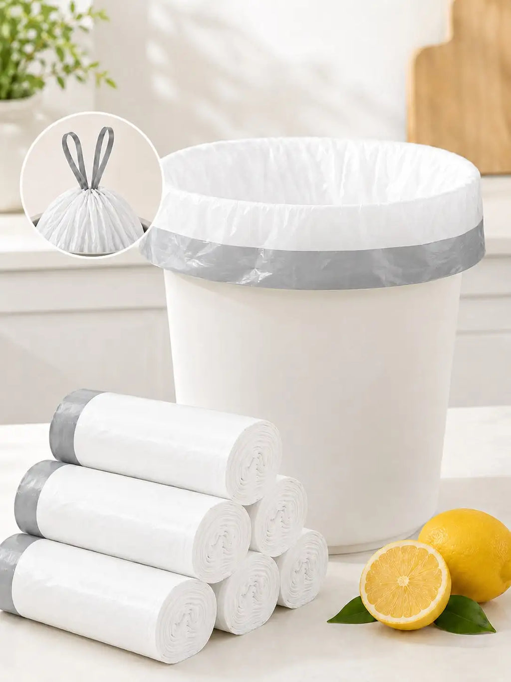 400PCS 4 Gallon Small Drawstring Trash Bags, Disposable Garbage Bags, 17.7 X 17.7 In Trash Can Liners, Back To School Dorm Waste Bags For Bathroom, Kitchen, Bedroom, Office, Apartment, Travel, Small Bins And Daily Home Cleanu