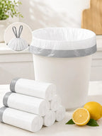 400PCS 4 Gallon Small Drawstring Trash Bags, Disposable Garbage Bags, 17.7 X 17.7 In Trash Can Liners, Back To School Dorm Waste Bags For Bathroom, Kitchen, Bedroom, Office, Apartment, Travel, Small Bins And Daily Home Cleanu