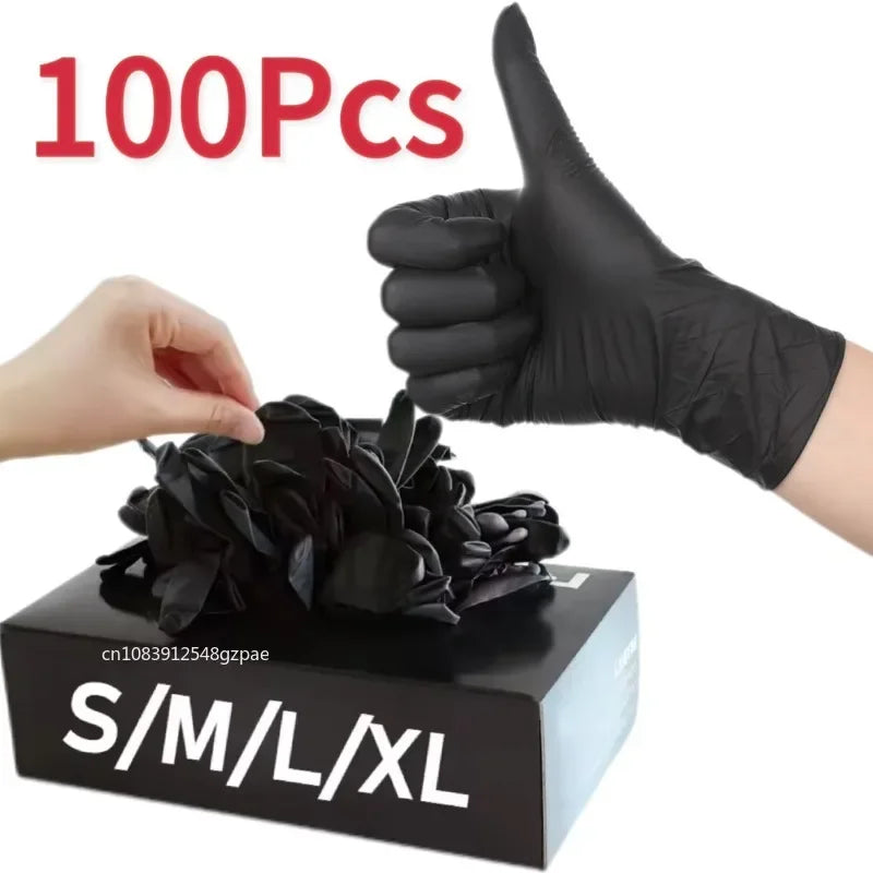 Disposable Latex Gloves Black Home Nitrile Gloves Durable Kitchen Cooking Tools  Washing Car Gardening Cleaning Work Gloves