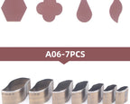7Pcs Leather Die Cutter Hollow Punching Tool Cutting Mold Punching Die Set for Handmade DIY Leather Craft 20/25/30/35/40/45/50mm