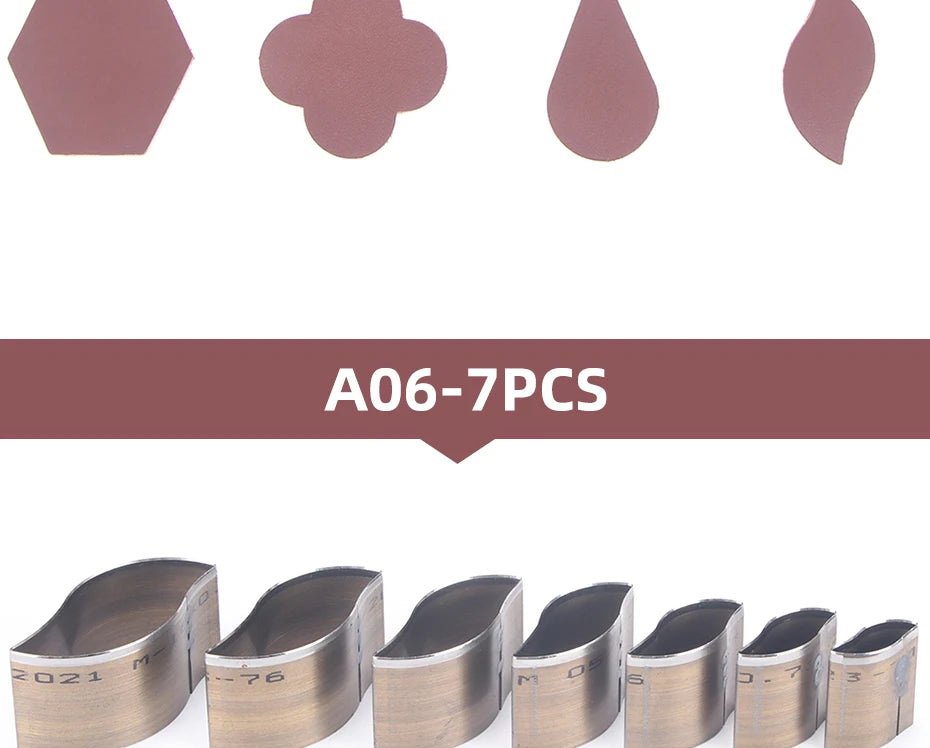 7Pcs Leather Die Cutter Hollow Punching Tool Cutting Mold Punching Die Set for Handmade DIY Leather Craft 20/25/30/35/40/45/50mm