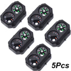 3/5Pcs RCompass Thermometer Combo 2 in 1 Tactical Airsoft AR15 M4 M16 Compact Navigation Thermometer for 20mm Rail Gun Accessory