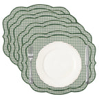 Lotus Shaped Embroidered Edge Napkins 4pcs/set Thickened Pure Cotton Breathable Placemats for Weddings Christmas Daily Party