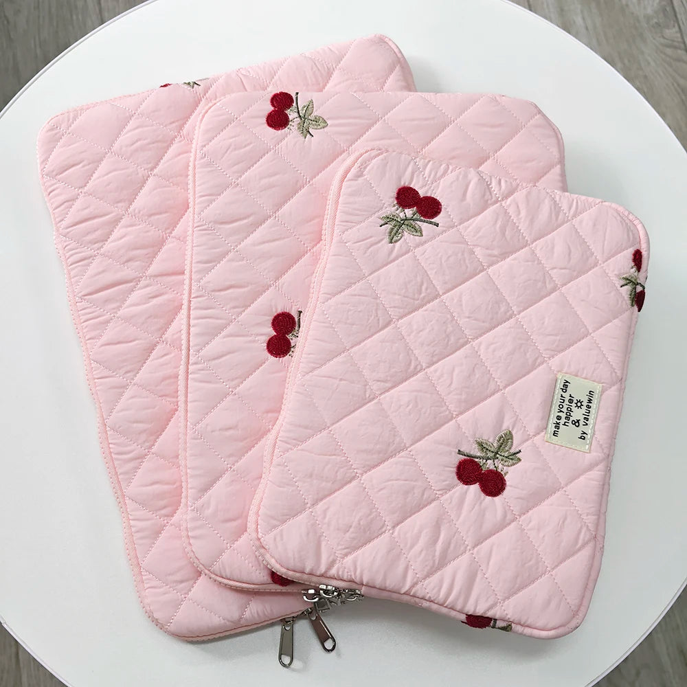 Embroidery Laptop Bag Case Macbook Air/Pro 14 15 15.6 16 Inch For Xiaomi Lenovo Dell Notebook Computer Laptop Sleeve Women