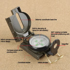 Outdoor Survival Compass Multifunctional Portable Plastic Directional Tactical Compass Sports Mountaineering Pointer Compass